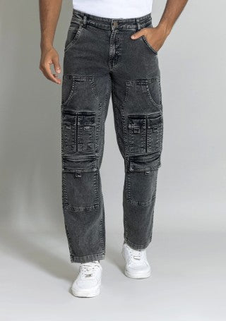"The Big Boy" Acid-Wash Balloon Fit Jeans