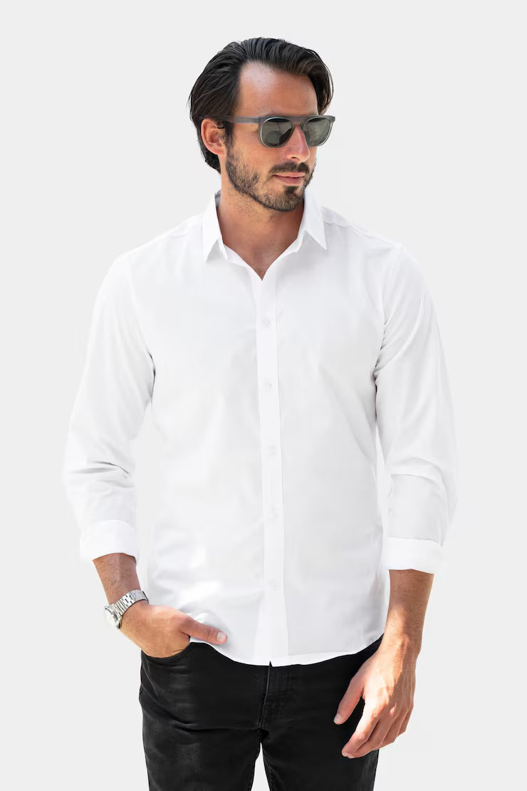 The Mediterranean Linen Henley – Pure White